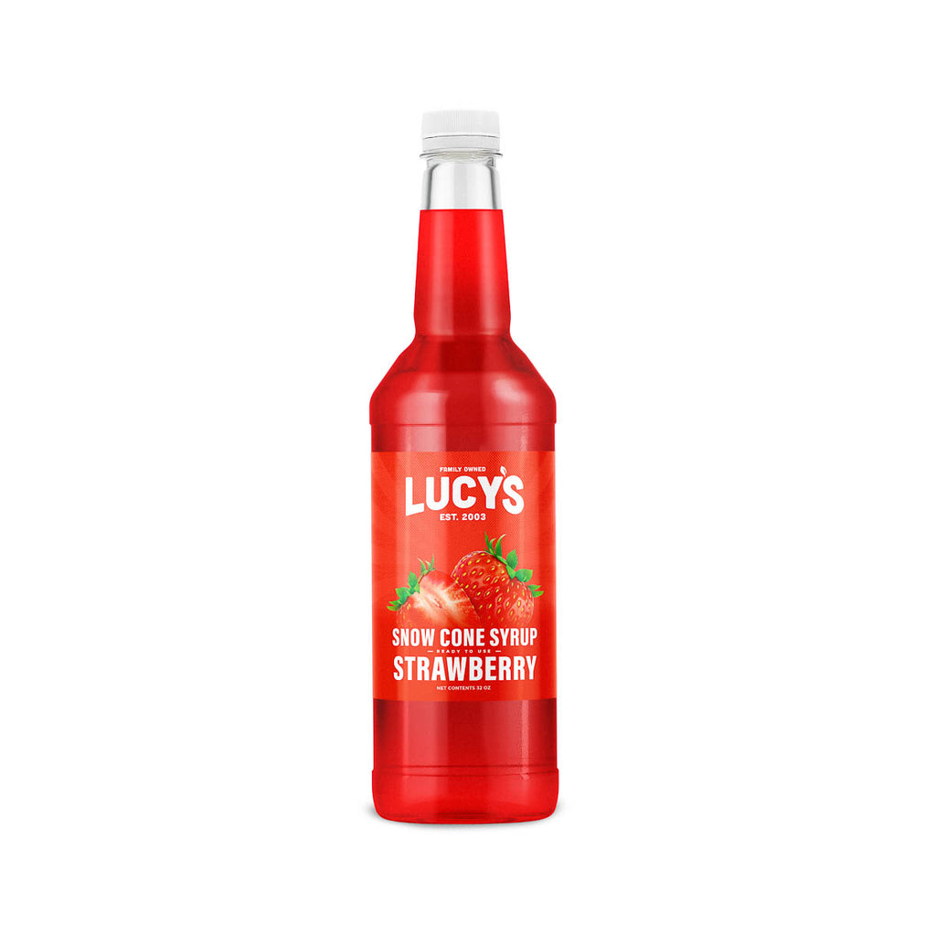 Strawberry Snow Cone Syrup 32 oz. Bottle