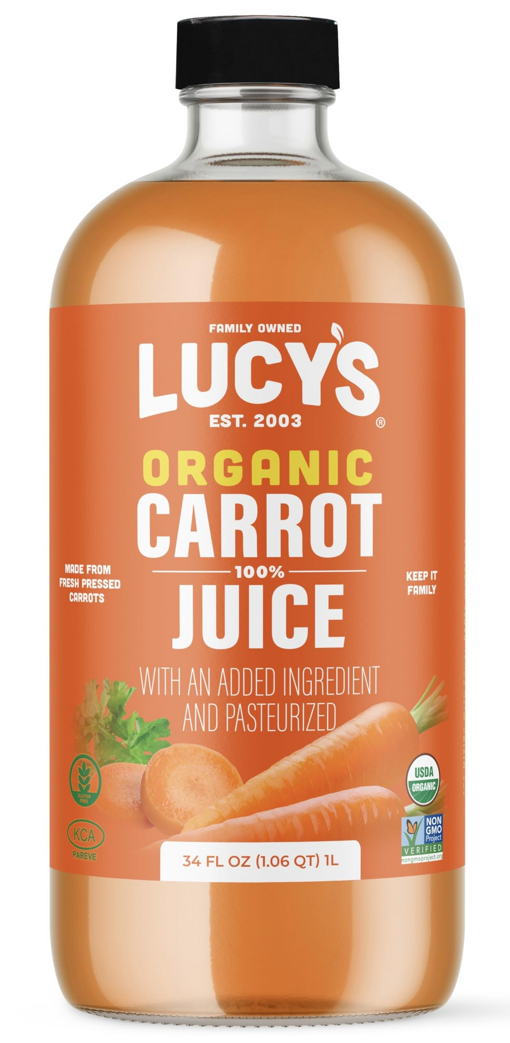 Lucy's Family Owned - Organic Carrot Juice