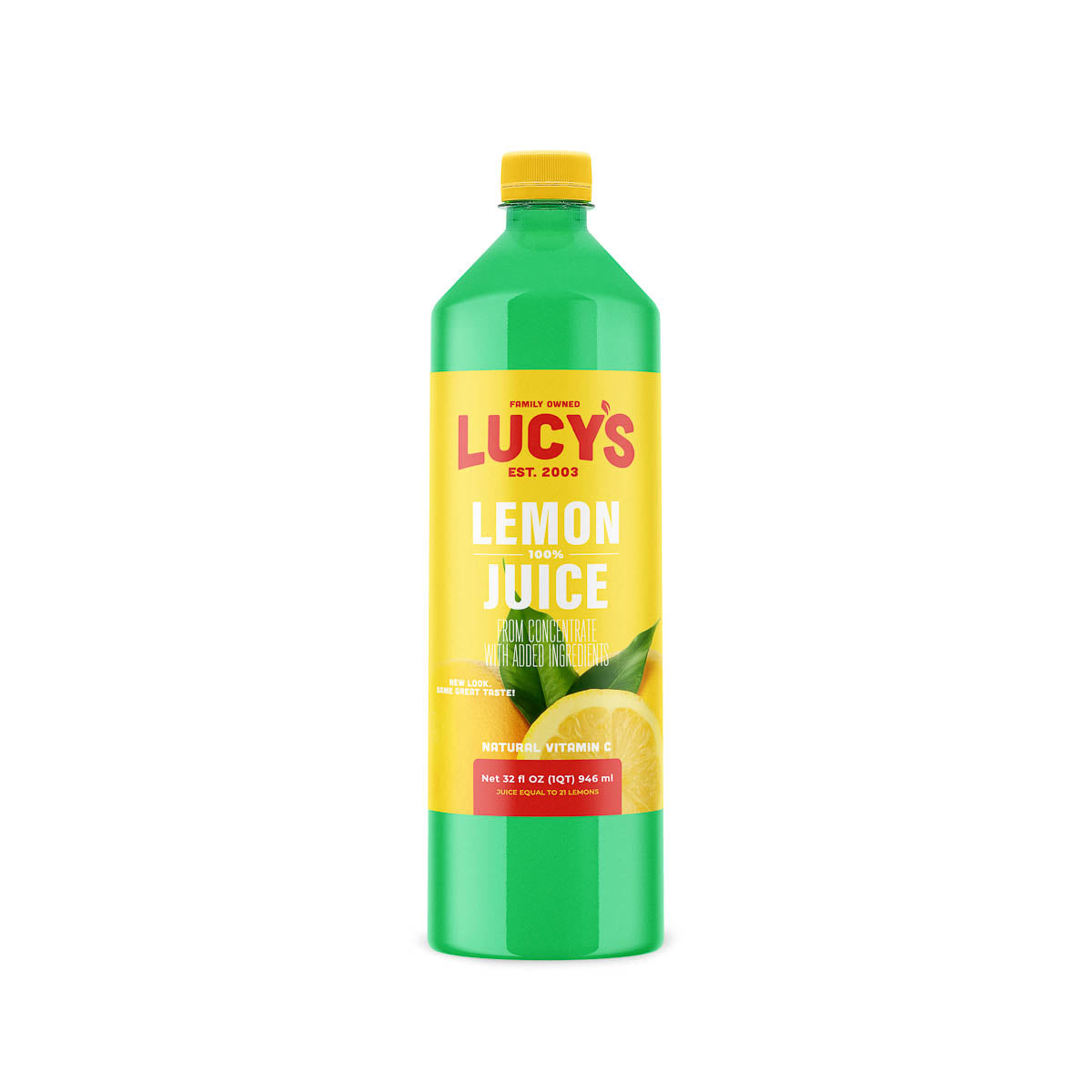 Brand - Happy Belly 100% Lemon Juice, 32 Fl Oz Bottle